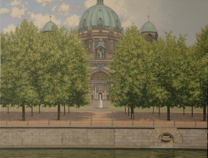 Hans-Joachim Billib: Berliner Dom, Sommer, 2008, Öl auf Leinwand, 100 x 130 cm